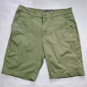 Olive Green Hudson & Barrow Performance Tech Shorts - Size 32